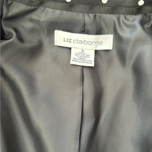 Liz Claiborne black/white  polka dot blazer S - Picture 10 of 10